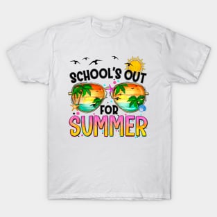 Retro Schools Out For Summer Last Day Of School Teacher Kids T-Shirt